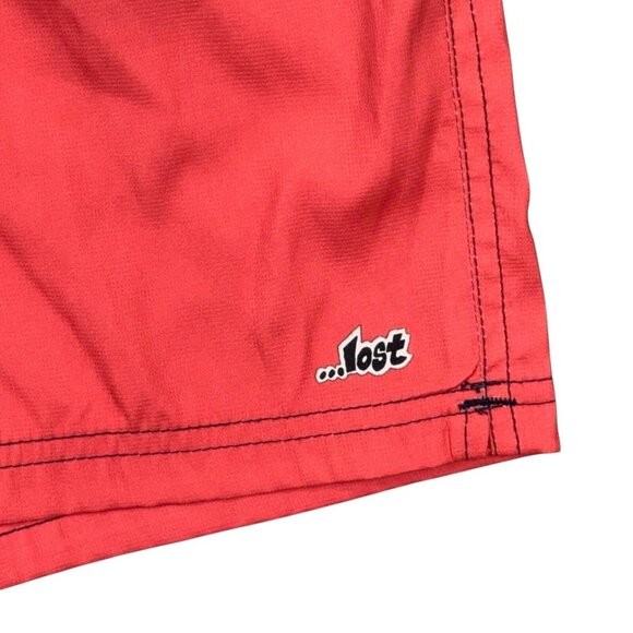 Lost Enterprises Swim Trunks Board Shorts Mens Medium Color Block Blue Pink M - Picture 5 of 8